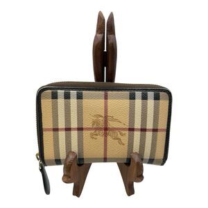 Authentic BURBERRY Haymarket Zip Around Wallet 6x4 In